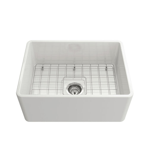 Turner Hastings Novi 60 x 46 Fine Fireclay Butler Sink - Ideal Bathroom CentreNO60FS+NO60SSGNovi Flat FrontNovi 50 x 46 Stainless Steel Grid