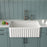 Turner Hastings Novi 75 x 46 Fine Fireclay Butler Sink- Gloss White - Ideal Bathroom CentreNO75FSRibbed Front