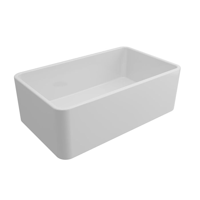 Turner Hastings Novi 75 x 46 Fine Fireclay Butler Sink- Gloss White - Ideal Bathroom CentreNO75FS.AFlat Both Sides